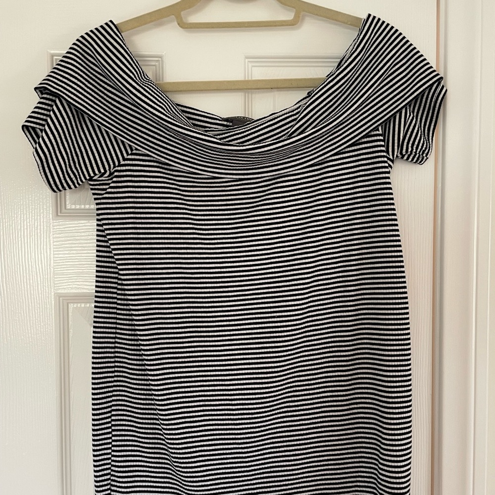 A Pea in a Pod Maternity Off-the-Shoulder Blouse